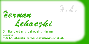 herman lehoczki business card